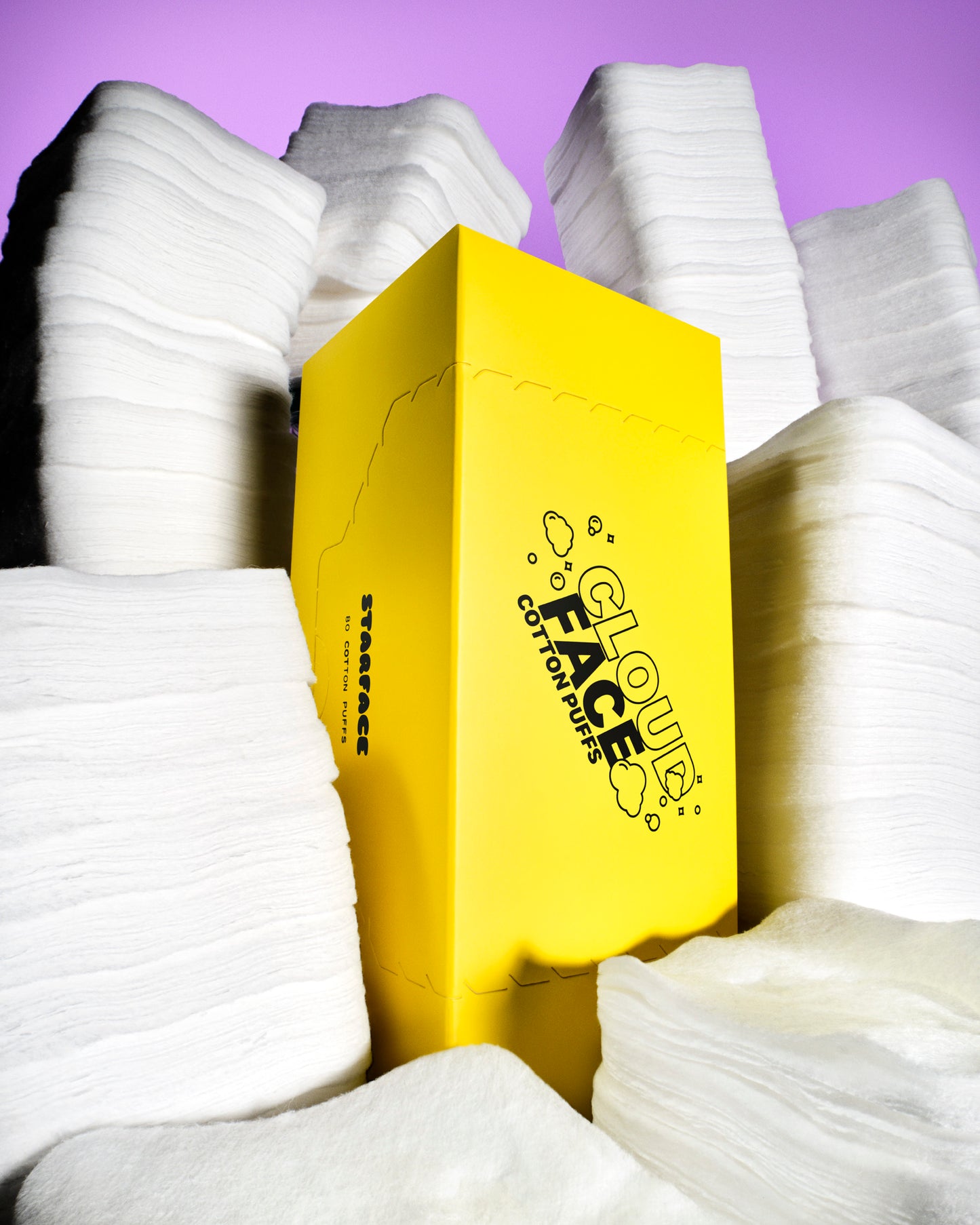 cloud face cotton puffs