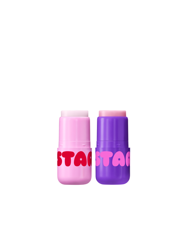 Starface Berry Sweet Bundle of two lip balms. Cherry Charm and Dream Berry Star Balm® flavors.