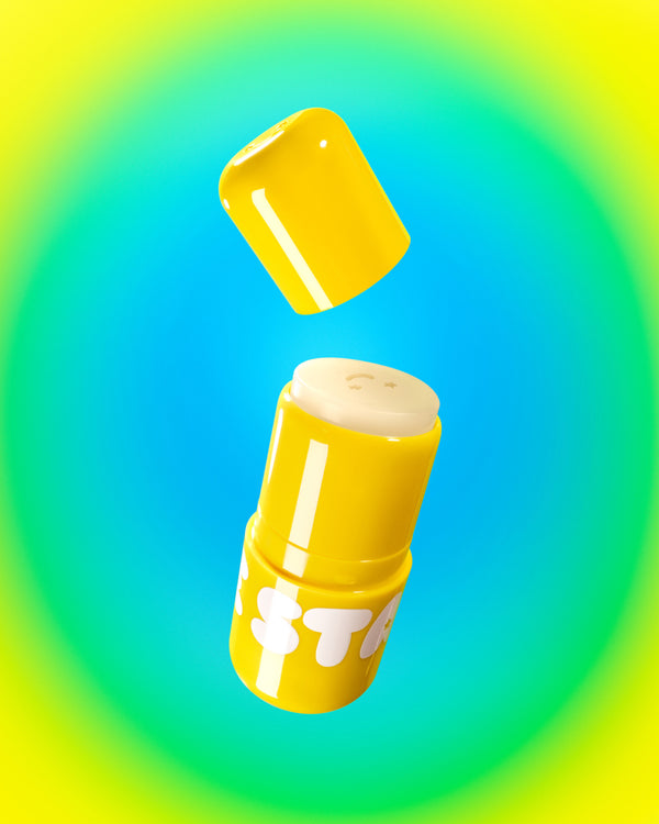 Starface Star Balm® Unscented lip balm tube. This clear, fragrance-free balm soothes dry, chapped lips.